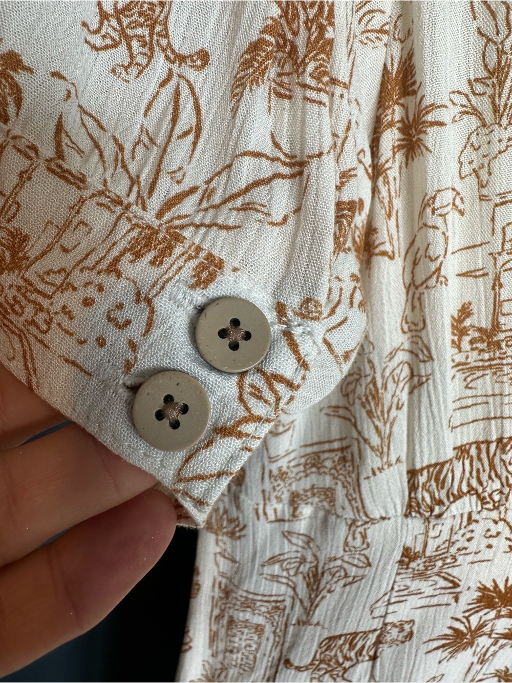 O'Neill White Maxi Summer Dress with Tan Floral Print - Picture 11 of 13